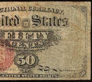   STANTON NOTE 1869 1875 FRACTIONAL CURRENCY FOURTH ISSUE Fr 1376  