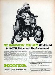 1961 Honda RC 143 Motorcycle Original Racing Ad  