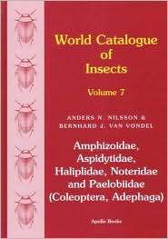 World Catalogue of Insects Amphizoidae, Aspidytidae, Haliplidae 