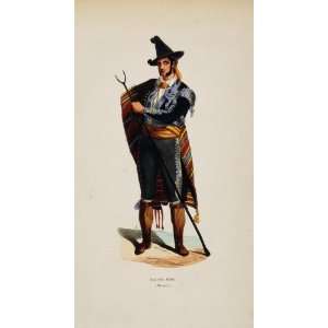   Spanish Man Jerez Andalusia Spain   Hand Colored Print