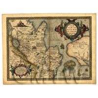 Doll House Old Map Of The Americas From Late 1500s  