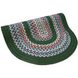   Pioneer Valley II Carribean Blue with Dark Green Solids Braided Rug