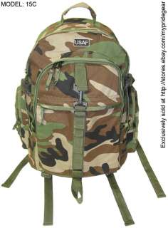 USAF Backpack Rucksack Bag AIR FORCE w/Patch/Badge 15C  