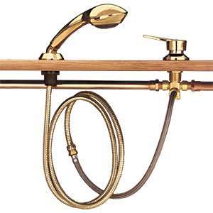  Alsons 7202 2210 Deck Mount Unit, Antique Brass