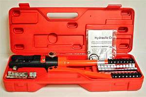 Hydraulic Crimping Tool Kit 16 Ton Wire & Cable Crimper  