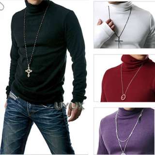   TURTLENECK BACIS KNIT TOP PULLOVER (NECKLACE NOT INCLUDED) 1605  