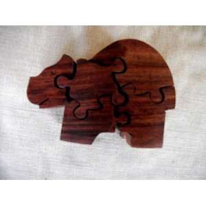   Wooden Puzzle, Decoration   Asian One Horned Rhinoceros Toys & Games