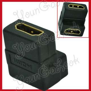 HDMI Female to F/F Right Angle Extender Adapter/Coupler  