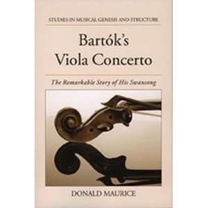  Donald Maurice Bartoks Viola Concerto Book Musical Instruments