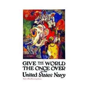 Give the world the once over in the United States Navy 28x42 Giclee on 