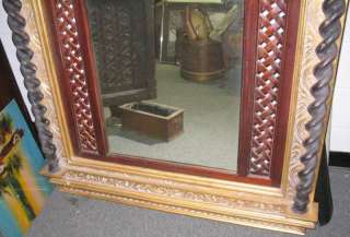 Beautiful Full Sized Mirror in Carved Wood Frame