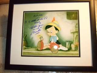 Hand Signed VOICE ca 1939 Pinocchio Walt Disney COA  