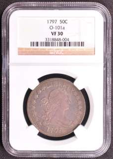 1797 DRAPED BUST   TYPE 1 50C NGC MS 30  