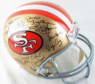49ERS 5X CHAMPS RICE YOUNG MONTANA AUTHENTIC SIGNED FULL SIZE REP 