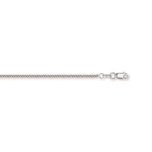 18 Inch 46cm 1.5mm Thick 9ct White Gold Curb Chain 3.8g  