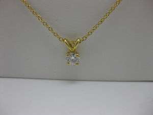 Ladys Diamond Pendant Necklace 18k Karat Gold VS1 GIA  