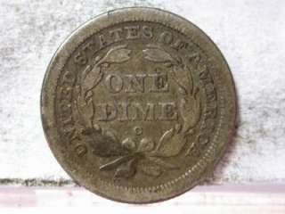 1841 O VG SEATED LIBERTY DIME MICRO O+OPEN BUD  ID#A143  