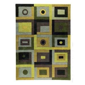    Decor Rug Hand Tufted 2007 Green 4.5 ft. x 6.5 ft: Home & Kitchen