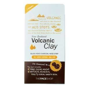   Face Shop Volcanic Clay Blackhead Charcoal Nose Strip x 7ea Beauty