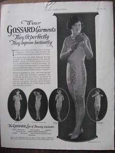 1925 Gossard Garments Ad Corset Girdle etc  