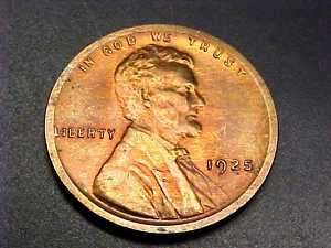 1925 P Lincoln Head Penny Cent BU UNC +++ BIN ERROR  