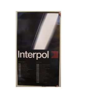  Interpol Poster Tour Dates Florescent Light Everything 