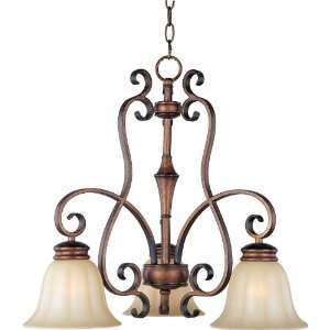 Maxim Lighting 22244WSPD Fremont 3 Light Chandelier, Platinum Dusk 