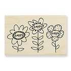 Happy Stem Trio Stampendous Cling Rubber Stamp CRM218  