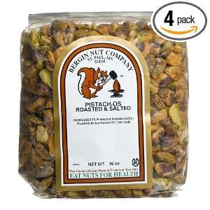 Bergin Nut Company Pistachio Kernals, Roasted Salted, 16 Ounce Bags 