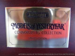 MATCHBOX 6 MODELS OF YESTERYEAR CONNOISSEURS COLLECTION LIMITED 