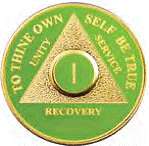 RBT 1 Year   Recovery Rainbow AA Medallion / Coins 1Yr  