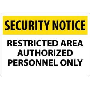  SIGNS RESTRICTED AREA AUTHORIZED PERSON 