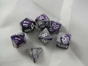 Dungeons and Dragons Dice D&D Dice Set Purple Steel  