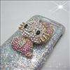 Bling Rhinestone hello kitty White case Cover For HTC Desire G7  