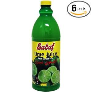 Sadaf Lime Juice Shiraz, 32 Ounce (Pack of 6)  Grocery 