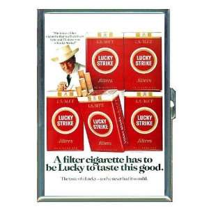 Lucky Strike Cigarette Retro Ad ID Holder, Cigarette Case or Wallet
