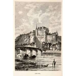  1900 Print Amboise France Chateau dAmboise French River 