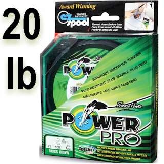 PowerPro Braided Line ~ Moss Green ~ 20 lb test ~ 150 yard spool