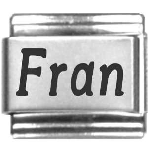  Fran Laser Name Italian Charm Link: Jewelry
