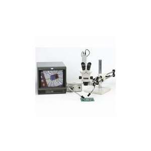 ESD Safe Trinocular Video Inspection System with Dual Ball Bearing Arm 