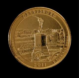 2011 24 kt Gold Plated Complete Set Of National Park Quarters   D Mint 