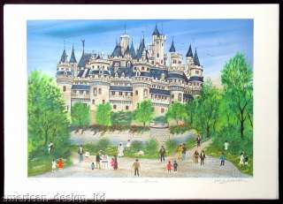 Gandre Le Chateau de Pierrefonds Signed & Numbered Lithograph 