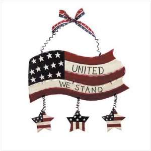  Wood Flag Wall Plaque: Home & Kitchen
