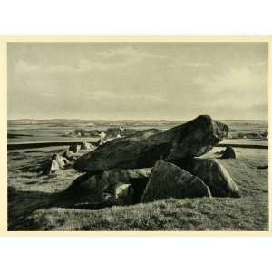  1949 Print Aalborg Jutland Denmark Neolithic Stones Rock 