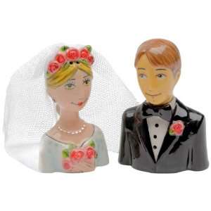 Appletree Design Bride and Groom Salt and Pepper Set, 2 7/8 Inch, 2 3 