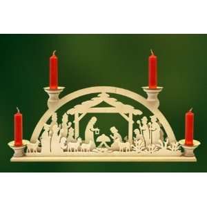  German Wood Nativity Christmas Candle Arch: Home & Kitchen