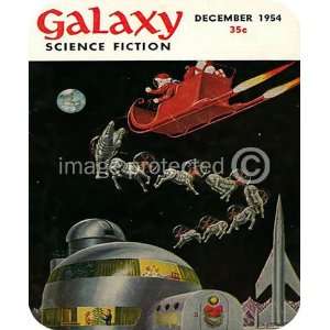  SPACE SANTA Galaxy Science Fiction Vintage Art MOUSE PAD 