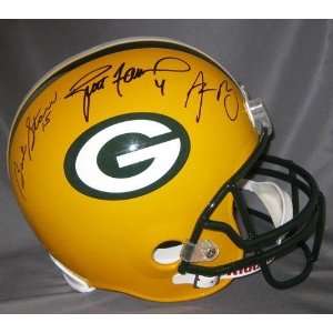 Autographed Brett Favre Helmet   Starr Rodgers Green Bay Packers Full 