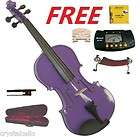 New Purple Violin,Case,Bow​+Xtra Strings+2 Bridges+Shoul​.