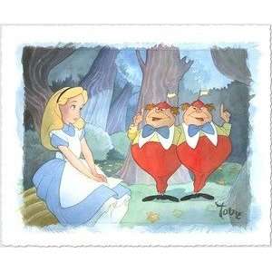   twiddle dum Disney Fine Art Giclee by Toby Bluth Paper